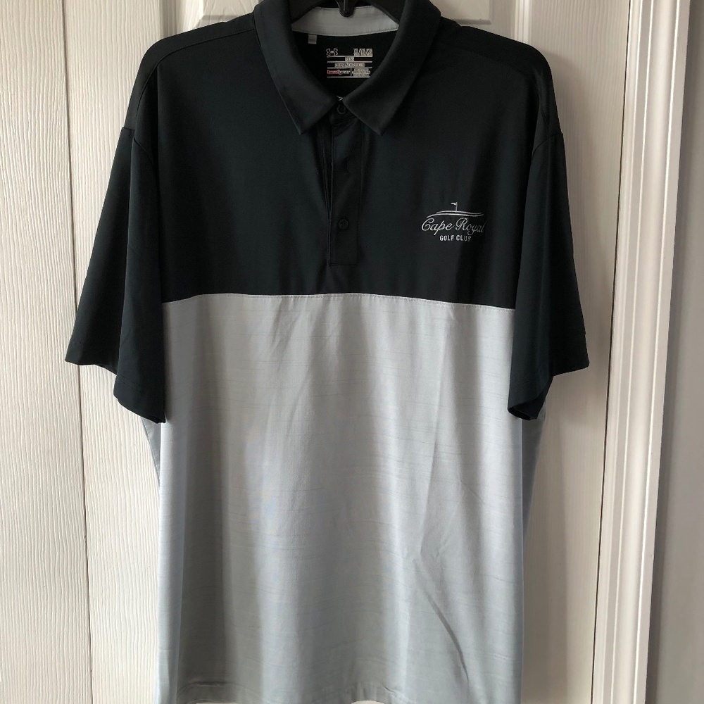 Mens Golf Shirt by Under Armour,  Heat Gear, XL, VGUC